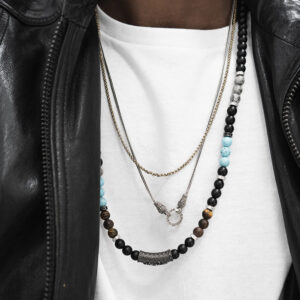 Man Wearing Necklace
